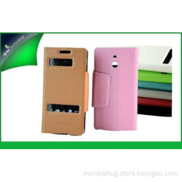 Pink / Green Waterproof Cell Phone Leather Cases for Sony X